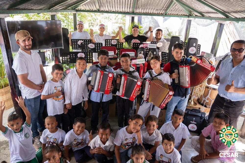 La Ruta Musical llega a tres municipios del Cesar con instrumentos para transformar vidas a través del arte