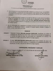 William Malkun reelecto rector de Unicartagena para 2026-2030 con el 90% de los votos