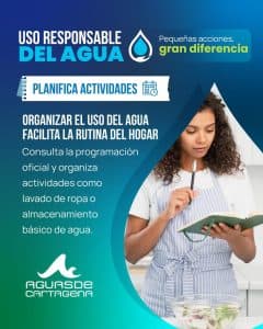 Aguas de Cartagena invita a ahorrar agua durante ajustes temporales en la distribución