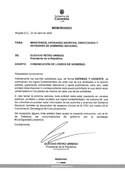 Petro ordena pauta urgente de logros del gobierno a 37 días de elecciones y genera polémica
