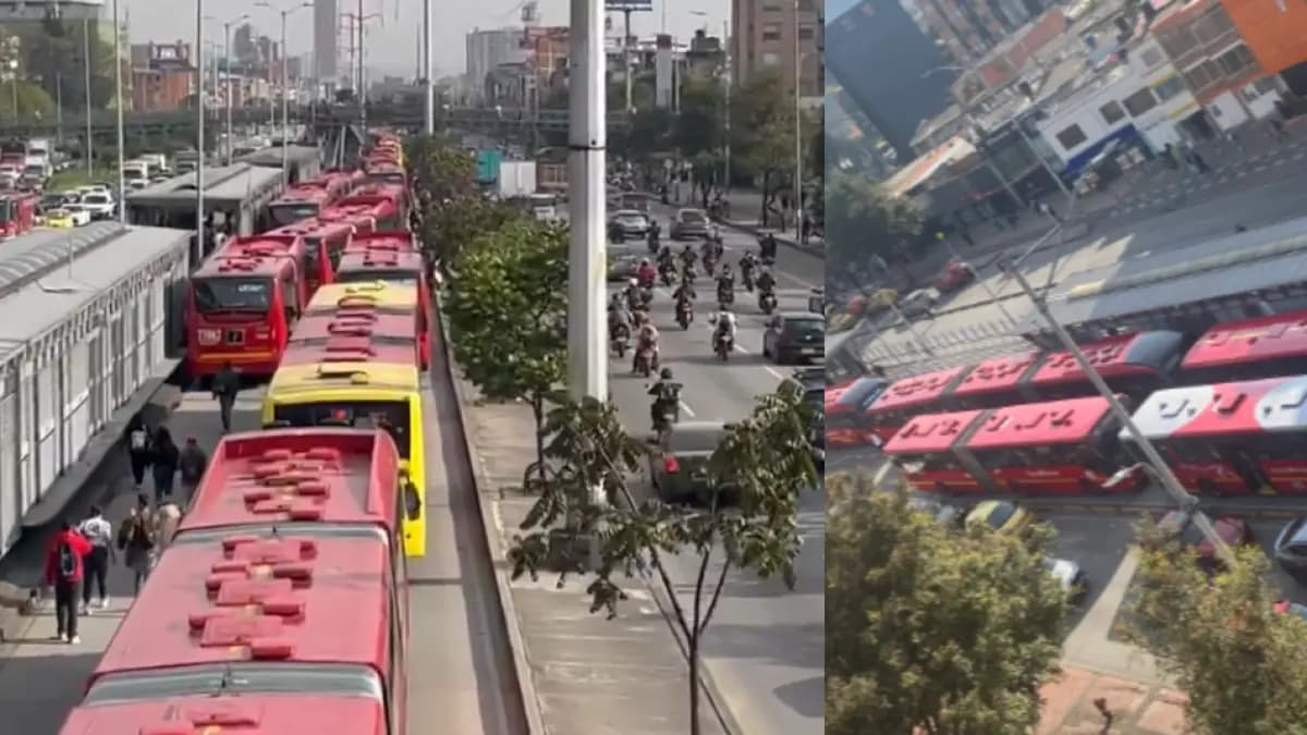 TransMilenio colapsa por protestas contra obras del Metro: miles de bogotanos atrapados