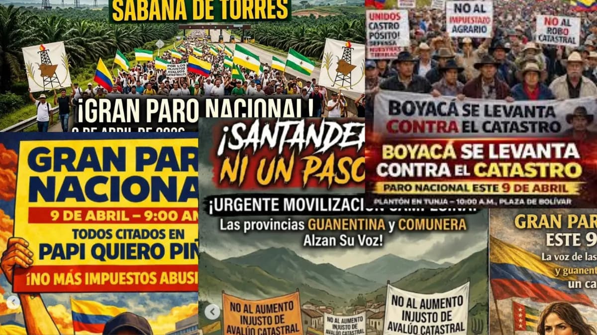 Paro agrario del 9 de abril: caos vial y bloqueos en las principales rutas del país por avalúos catastrales