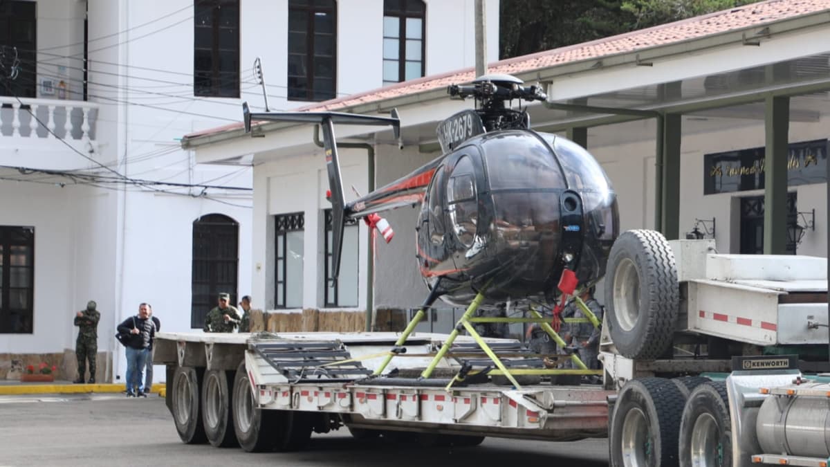 Ejército incauta helicóptero adulterado que presuntamente usaban narcotraficantes en Cundinamarca