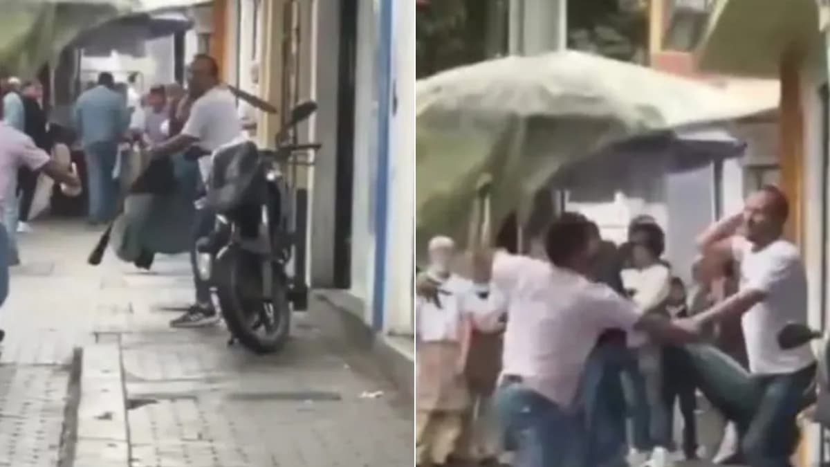 Riña con machetes en el 20 de Julio: policía interviene y detiene a dos personas sin heridos