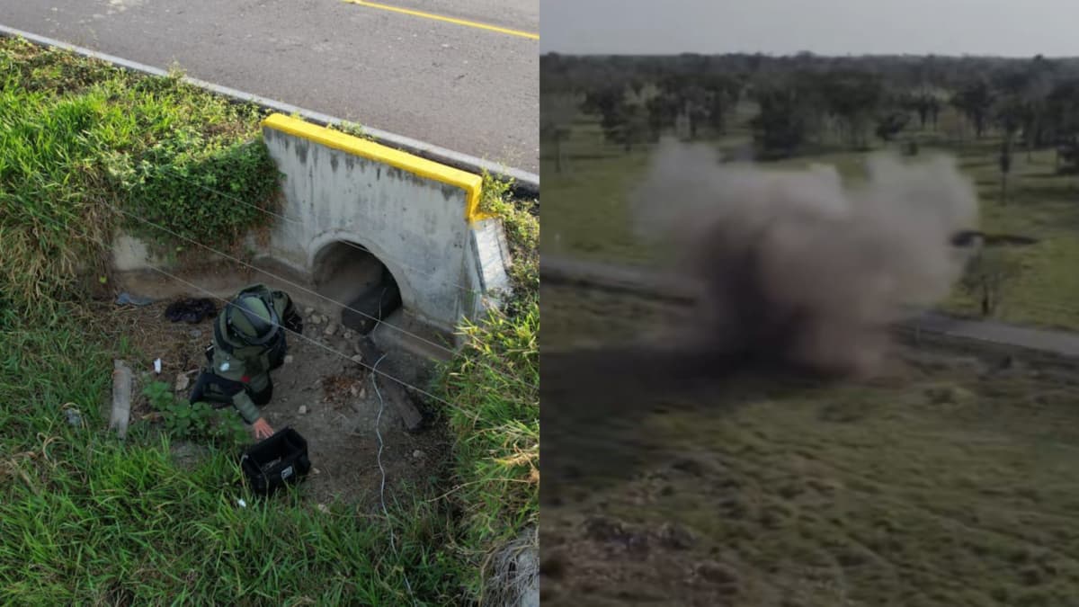 Ejército destruye explosivo del Eln instalado en carretera de Arauca