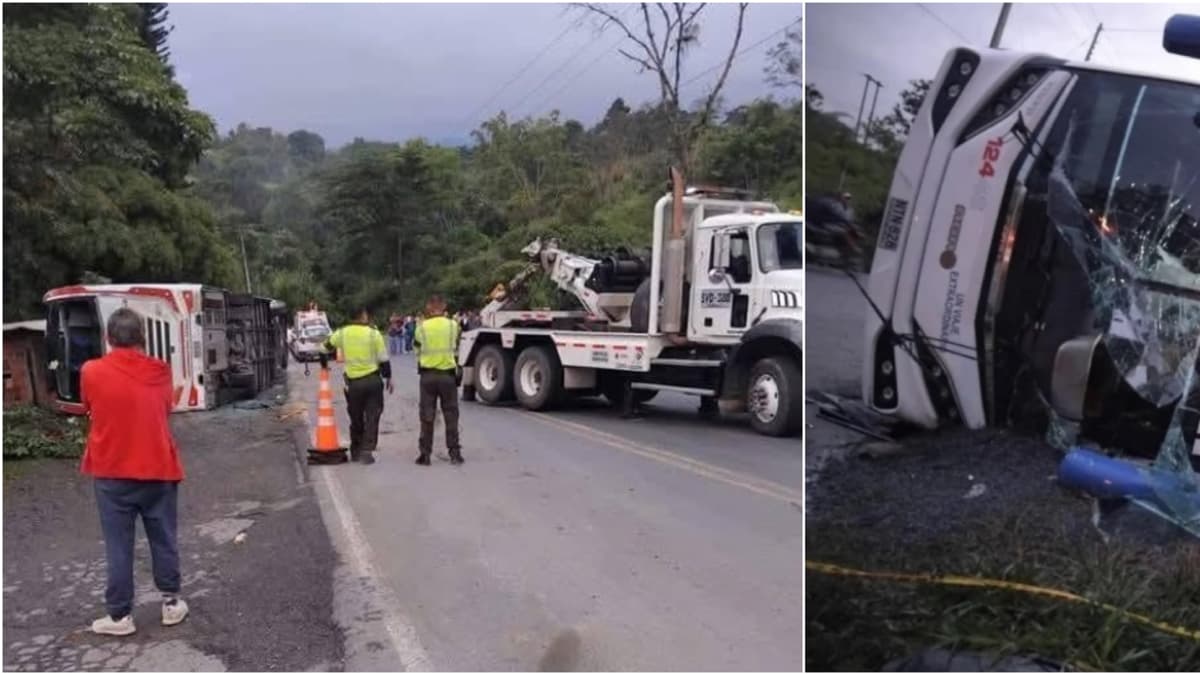 Hospital de Moniquirá atiende a 18 heridos del bus volcado en Boyacá: hay dos franceses entre los lesionados