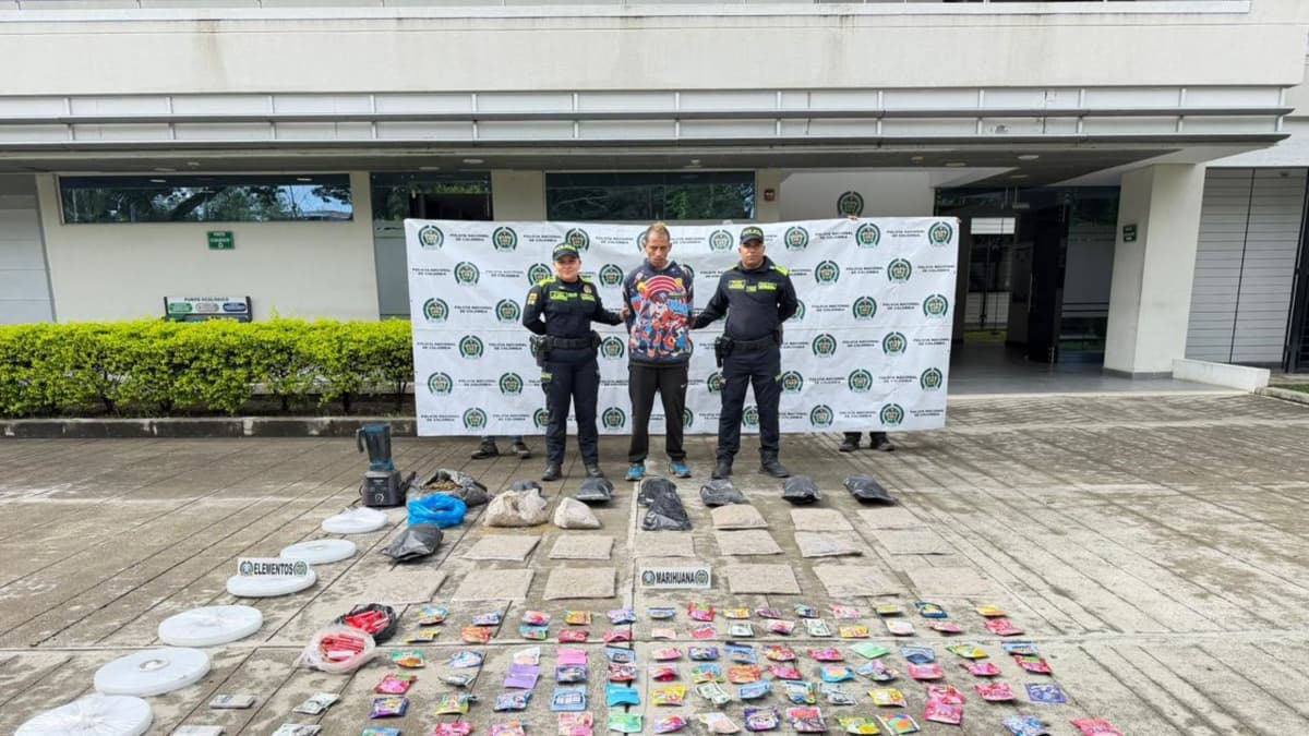 Capturan a 'Danielito' en El Cerrito con 37 libras de marihuana: está vinculado con dos homicidios