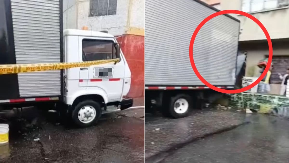 Camión pierde el control y se estrella contra muro de casa en San Cristóbal: sin heridos