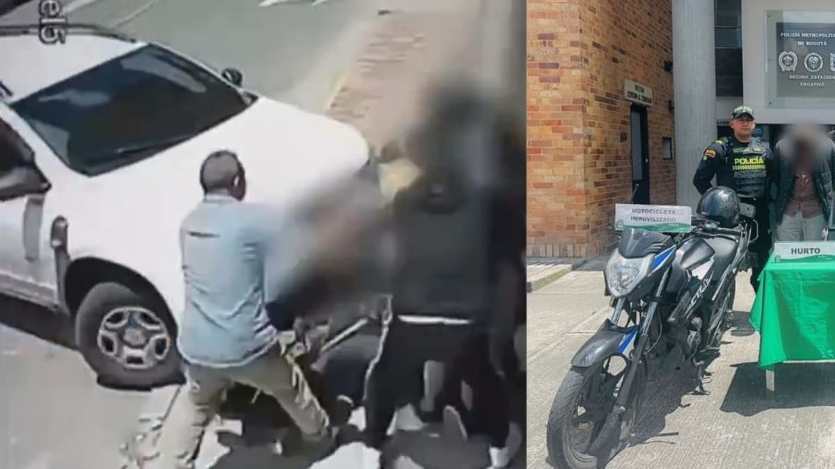 Un conductor frustra robo de 30 millones a adulto mayor al embestir a los delincuentes en Bogotá