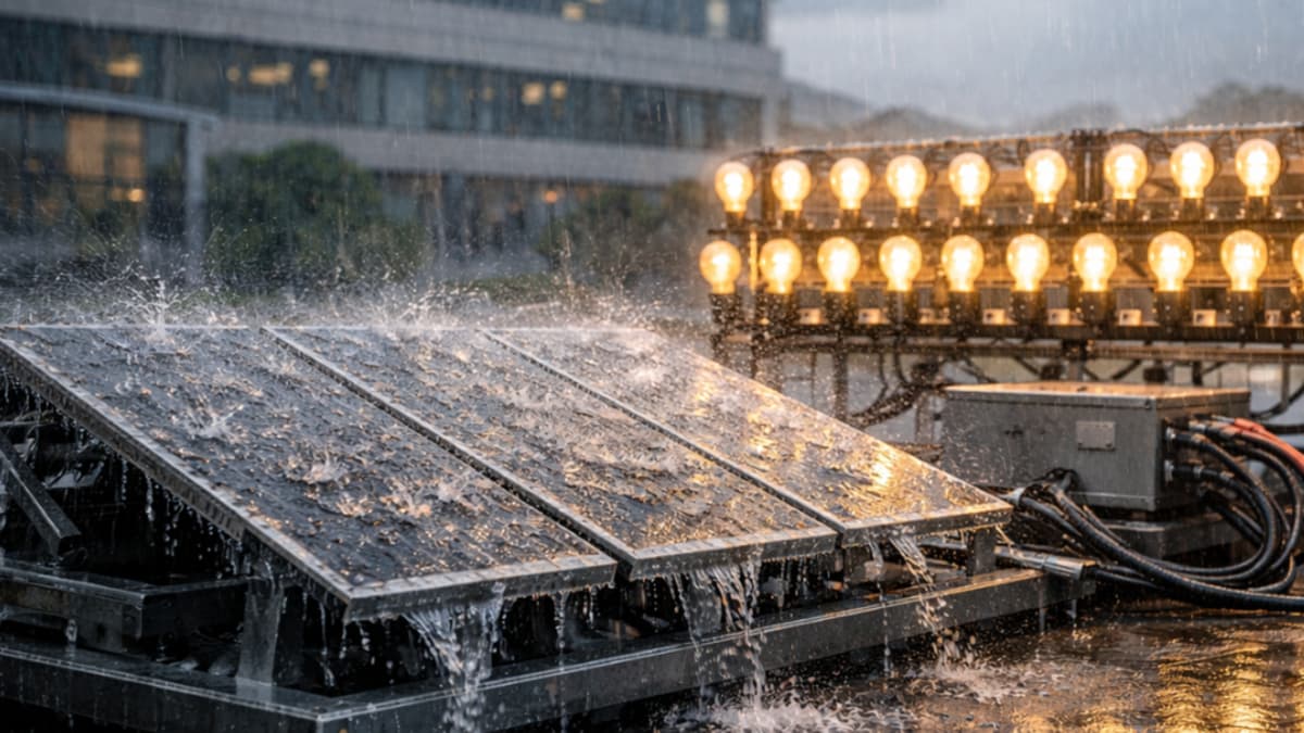 Científicos chinos logran convertir la lluvia en electricidad con un nuevo dispositivo
