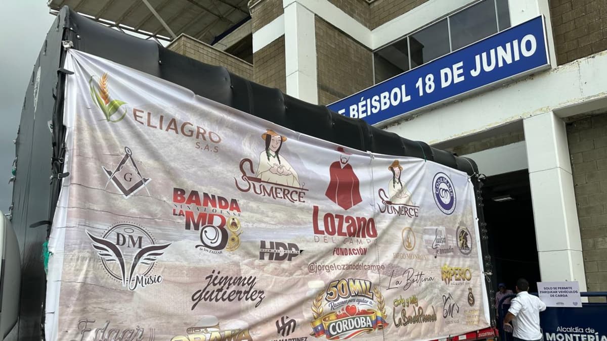 Empresarios colombianos entregan más de 10 toneladas de ayuda a Córdoba tras devastadoras inundaciones