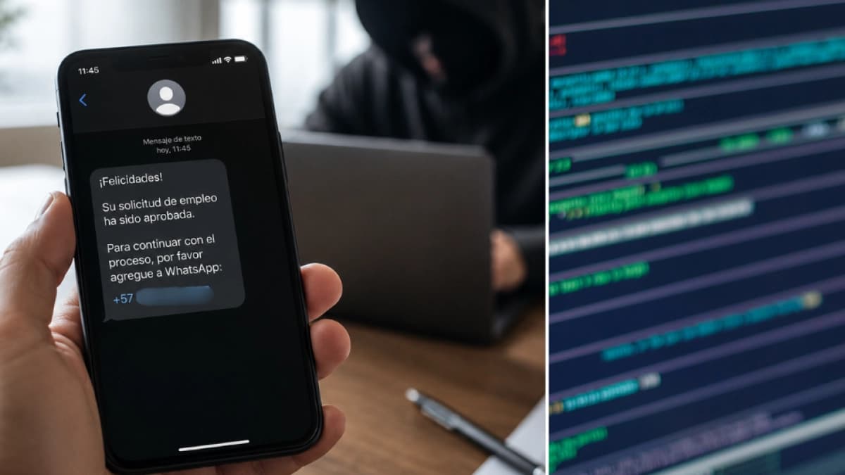 Cuidado: SMS falsos de empleo lo llevan a WhatsApp y terminan en estafa
