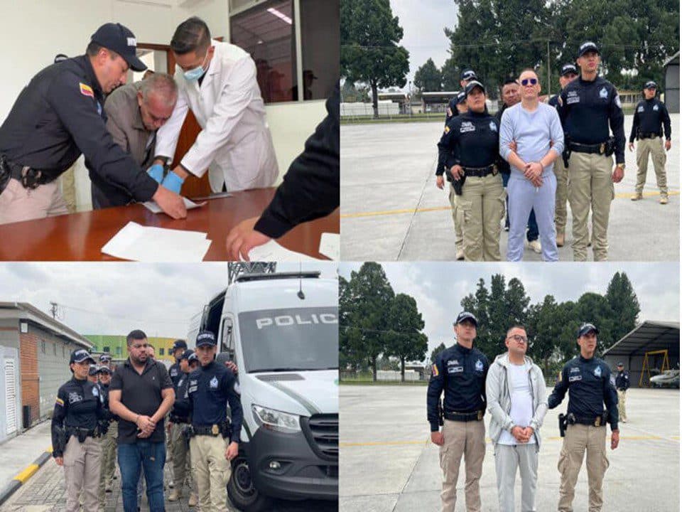 Extraditados seis colombianos acusados de enviar cocaína a Estados Unidos