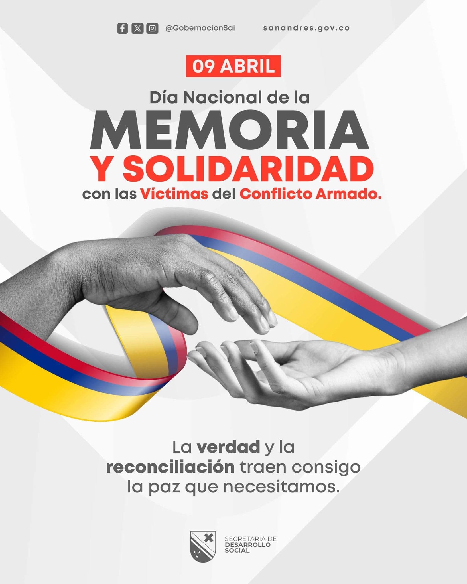 San Andrés conmemora a víctimas del conflicto armado con acto de memoria y solidaridad