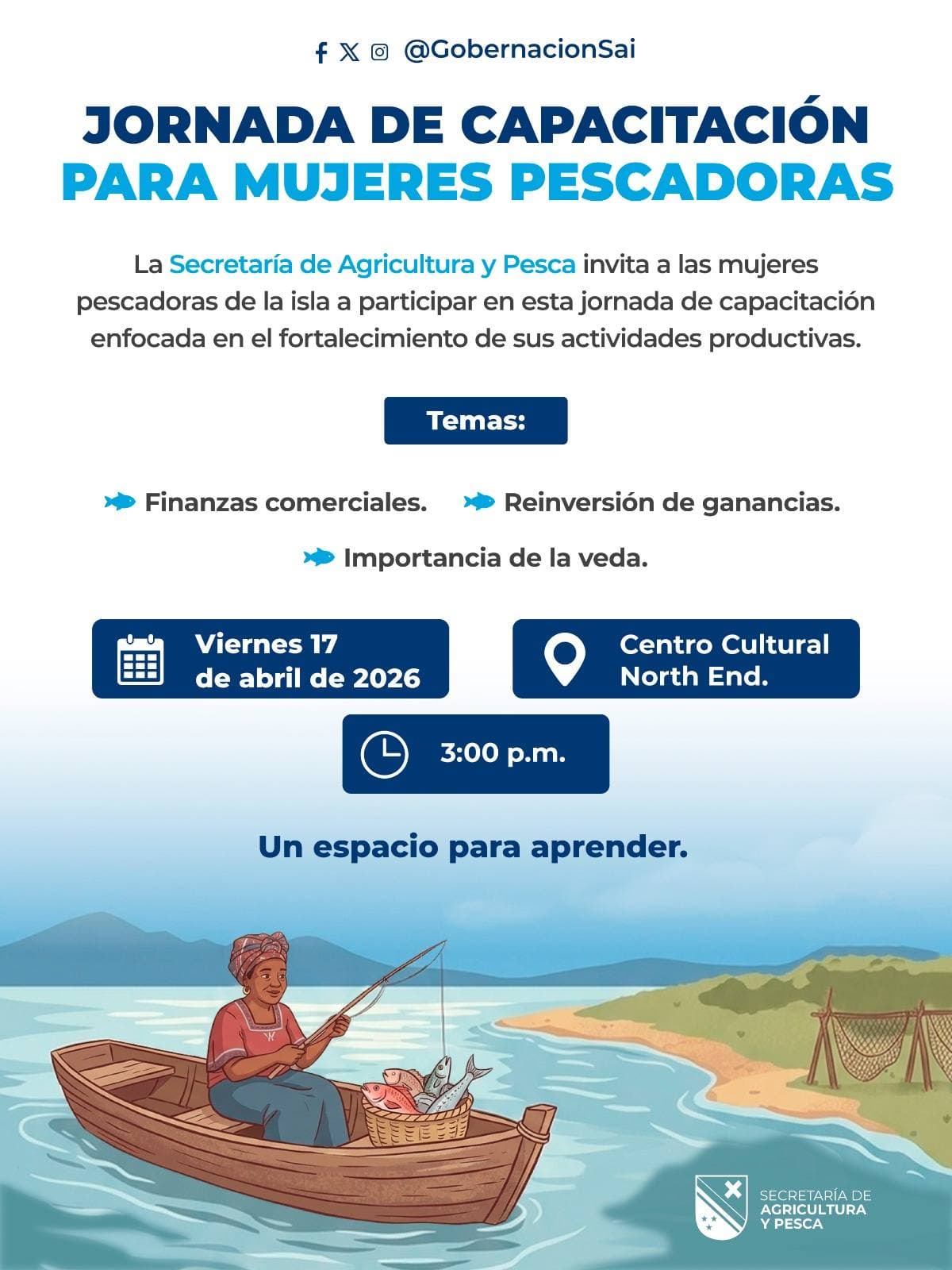 San Andrés forma a mujeres pescadoras en finanzas y sostenibilidad marina