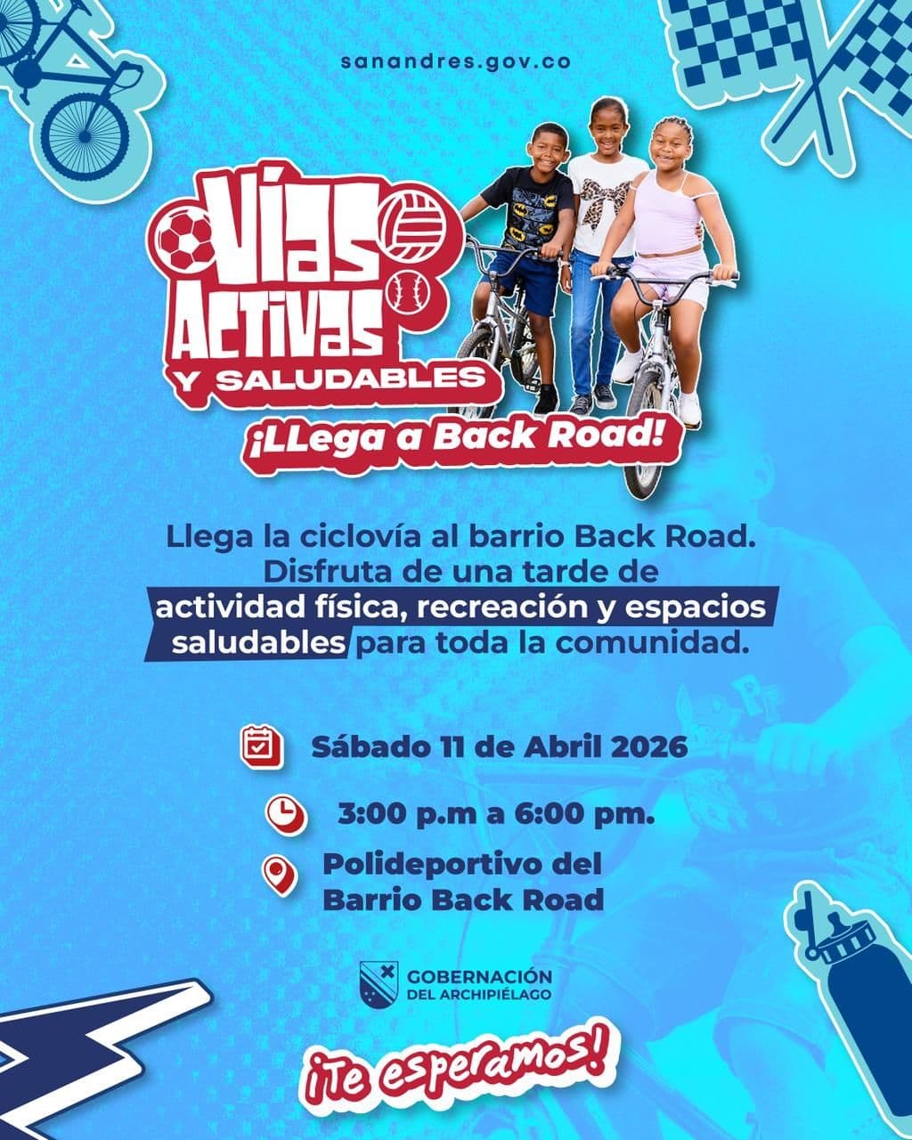Back Road se llena de movimiento con jornada de ciclovías y actividad física