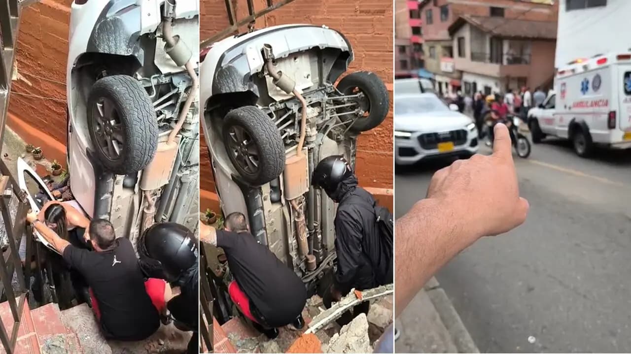 Carro se estrelló contra una casa en Caldas tras falla en la dirección