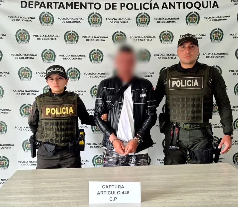 Capturan a hombre en Sonsón que violaba prisión domiciliaria durante patrullaje