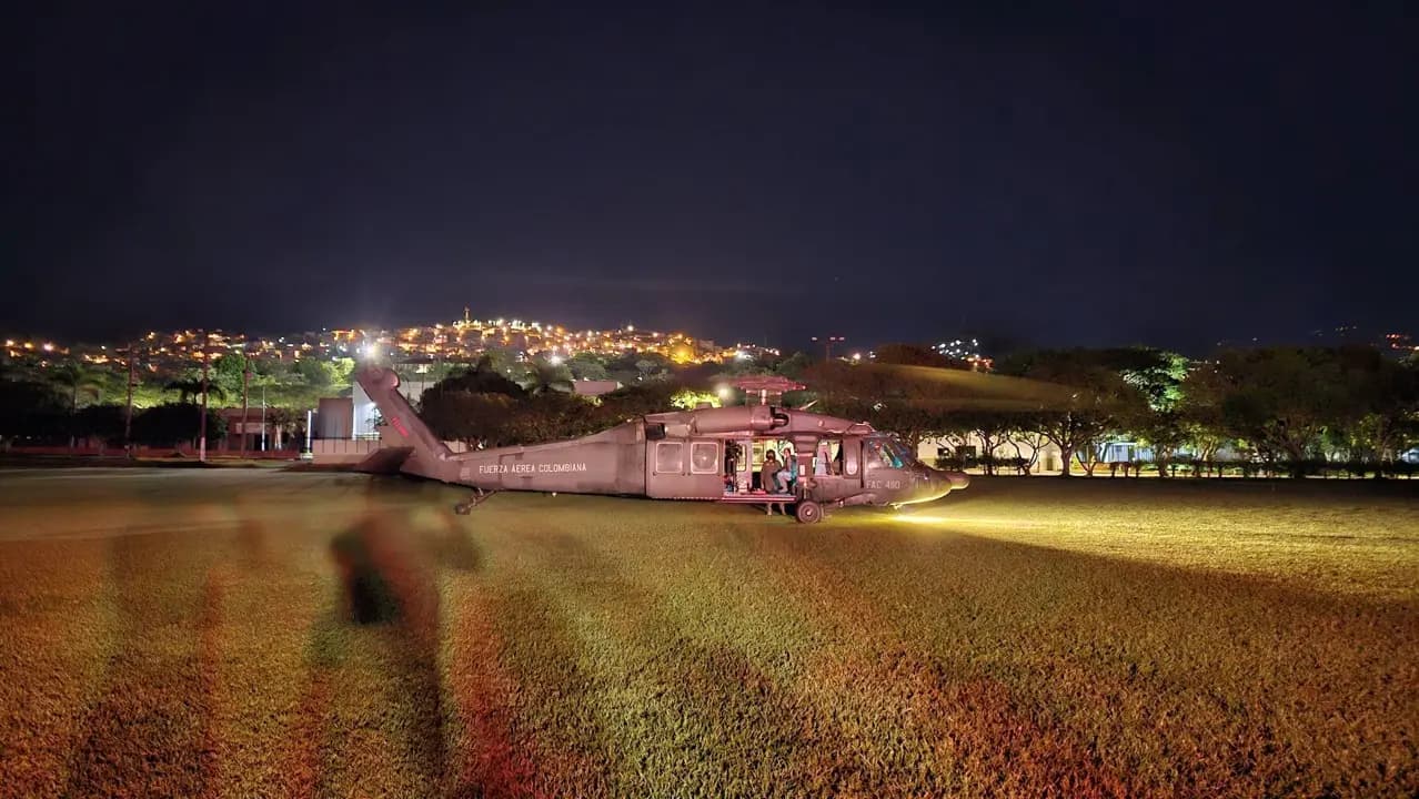 Tres niños sobreviven a mina antipersonal en Nariño gracias a operación aeromédica nocturna de la FAC