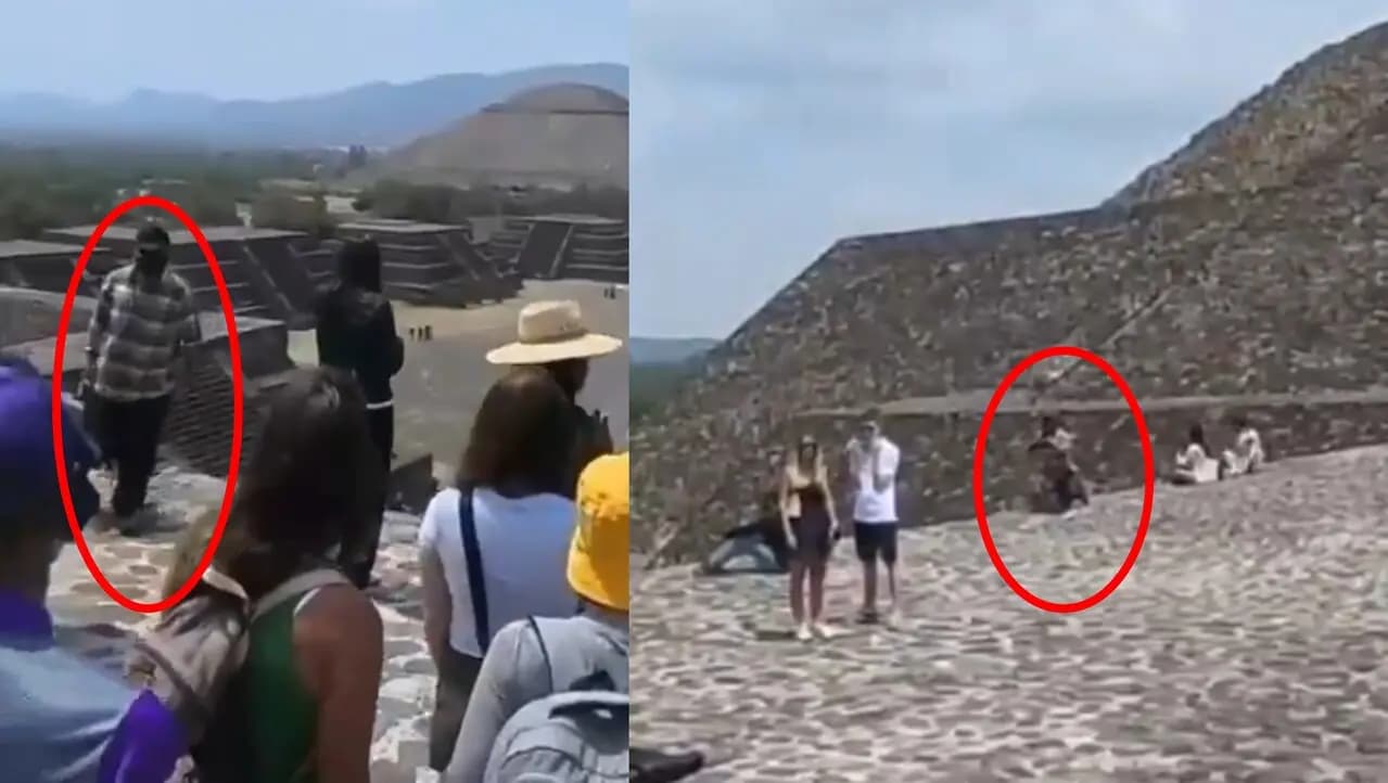 Turista captura el momento del tiroteo en Teotihuacán: video muestra al agresor segundos antes de abrir fuego