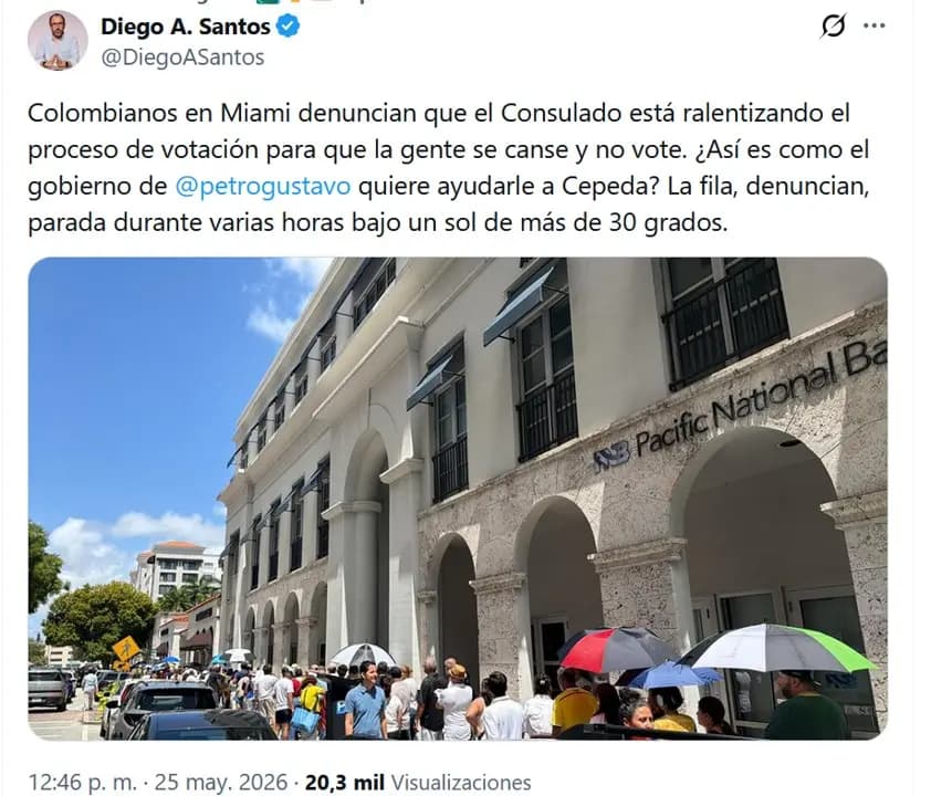 Consulados colombianos en el exterior enfrentan denuncias por lentitud en votaciones