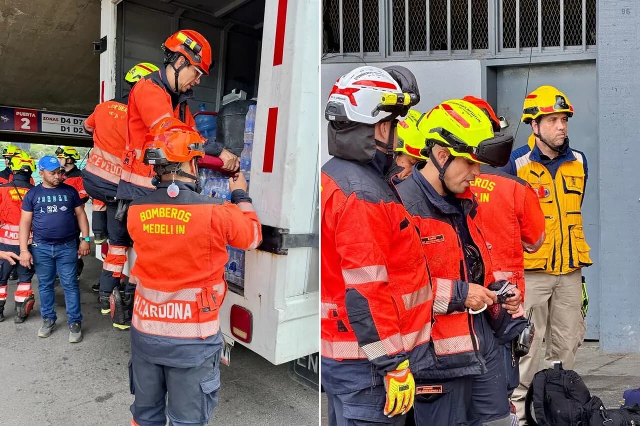 Bomberos de Medellín finalmente están en Venezuela y comienzan rescates tras superar trabas