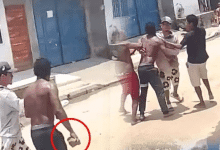 Riña con piedras desata caos en barrio La Vid de Montería