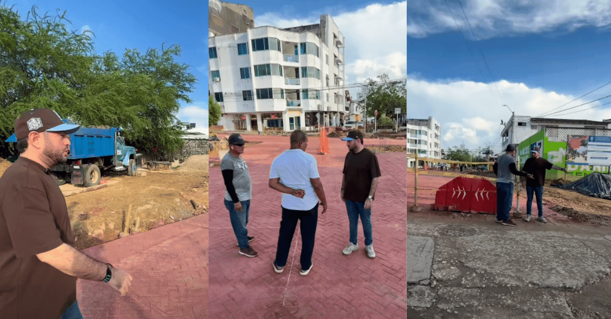 Lorica construye nueva rotonda en el centro para descongestionar el tráfico histórico