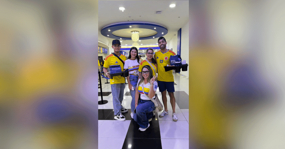 Empresarios y funcionarios de Montería vivieron juntos la pasión de Colombia en las pantallas del Royal Films