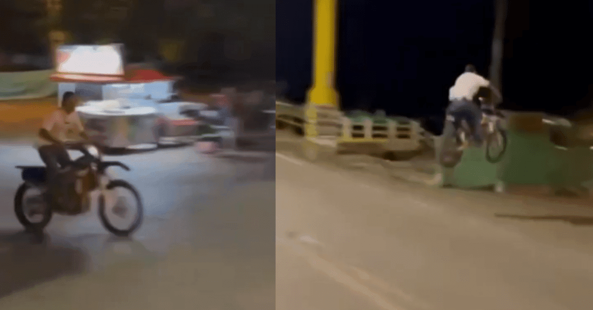 Video de maniobra arriesgada en moto genera debate en redes: ¿destreza o imprudencia en Cereté?