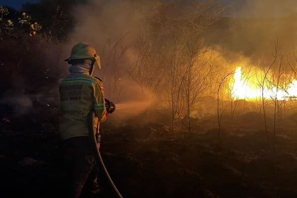 Bomberos controlan incendio en Ziruma que arrasó con una hectárea de vegetación