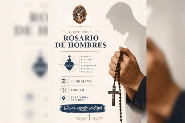 Parroquia San José convoca a hombres de Santa Marta a rezar el rosario este domingo