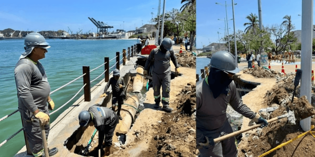 Rotura de tubería causa emergencia sanitaria en Camellón Rodrigo de Bastidas