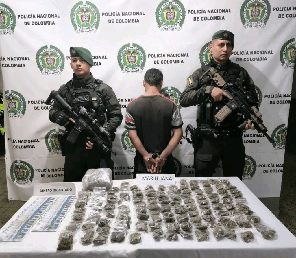 Policía desarticuló banda de microtraficantes en Montenegro y La Tebaida con más de 4 kilos de droga