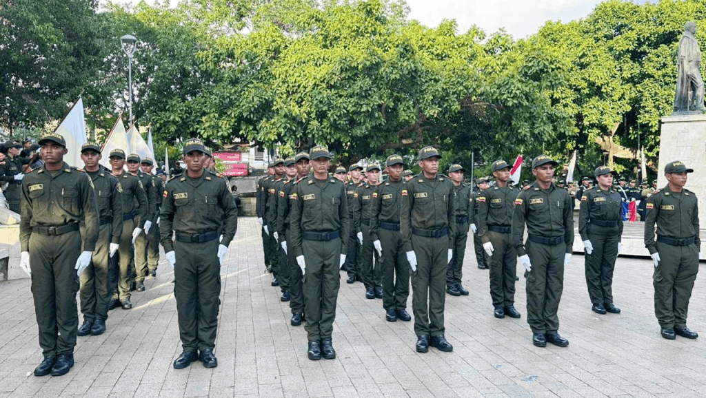 61 nuevos auxiliares de Policía llegan a Sucre para reforzar la seguridad en barrios y espacios públicos