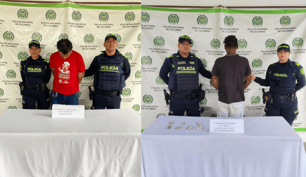 Policía captura dos personas en Maicao por drogas y violencia contra la pareja