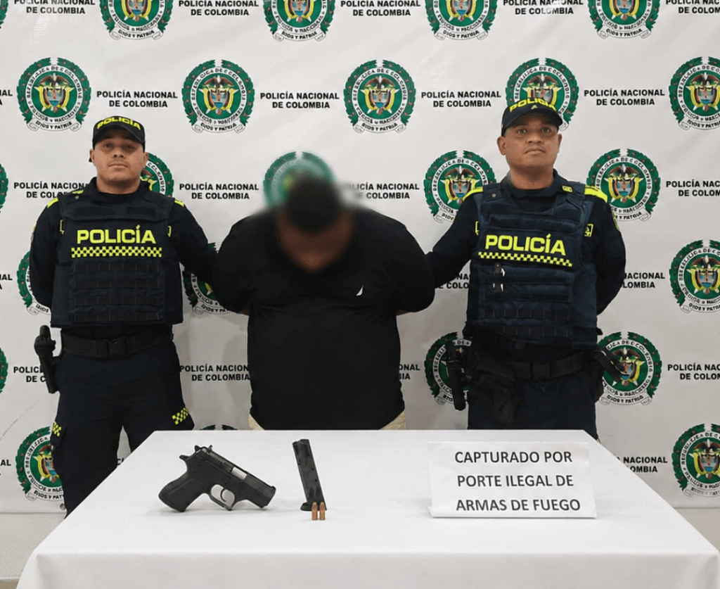 Capturado en Riohacha disparando pistola sin permiso en plena calle