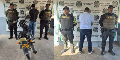 Policía captura a dos hombres por documento falso y robo de moto en La Guajira