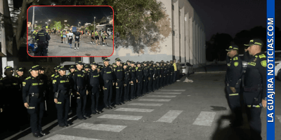 Policía aseguró seguridad en la Media Maratón de Riohacha con despliegue de más de cien uniformados