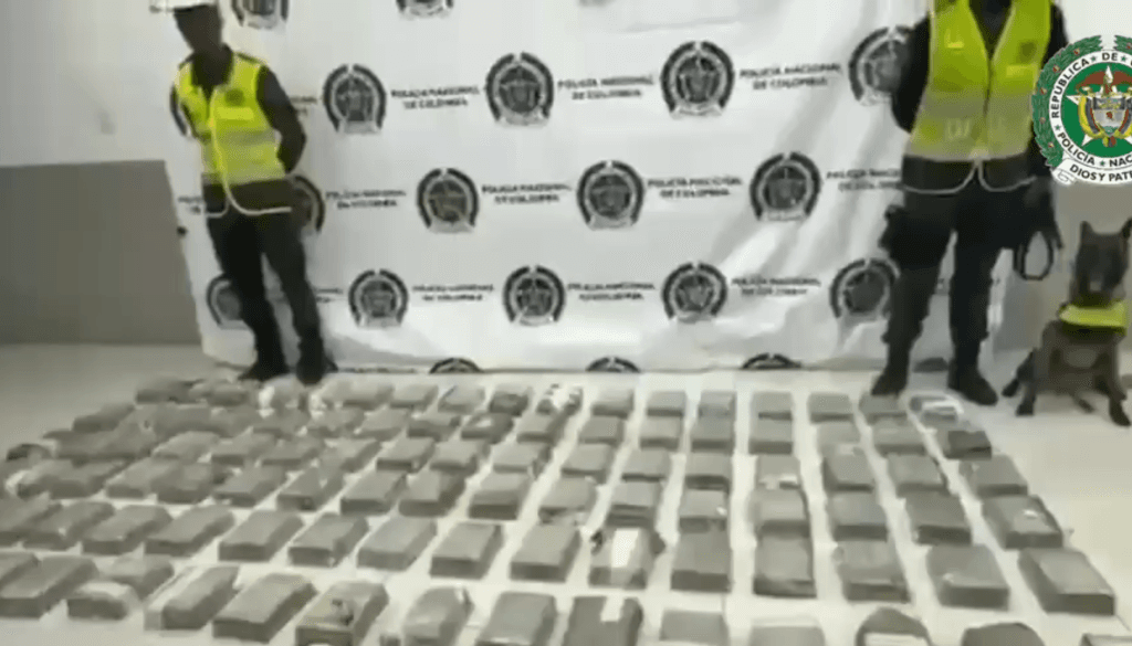 Policía incauta 101 kilos de cocaína en Santa Marta con destino a Bélgica
