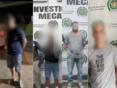 Cuatro colombianos buscados por Interpol fueron capturados en Cali por crímenes en España, Brasil y Panamá