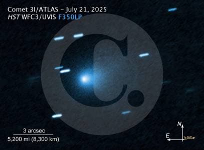 Descubren que cometa interestelar nació hace 12.000 millones de años en un sistema planetario primitivo
