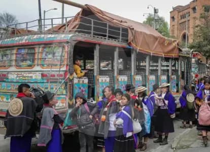 Misak llega a Bogotá en caravana: "Se acaba el gobierno Petro y los compromisos no avanzan"