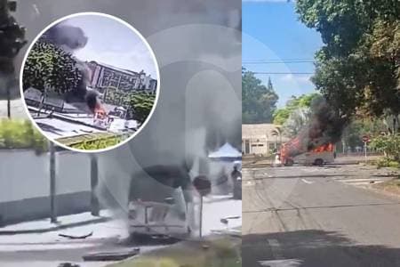 Video muestra el instante exacto del atentado con carro bomba contra batallón en Cali