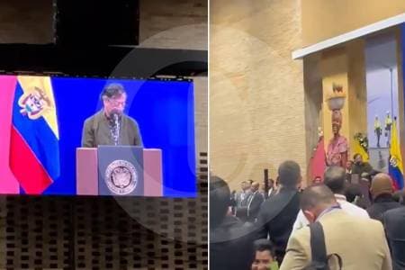 Chiflidos y gritos de rechazo interrumpen discurso de Petro en macrorrueda de negocios