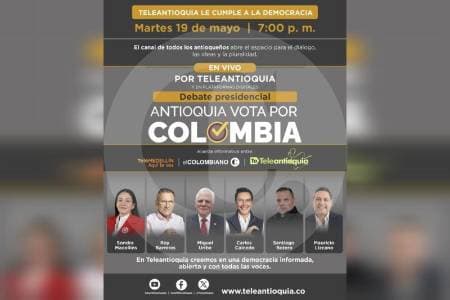 Esta noche vea el segundo debate presidencial en vivo desde Antioquia