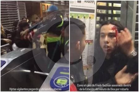Pelea en TransMilenio deja heridos: vigilantes y estudiantes se enfrentan por presunta evasión en Bogotá