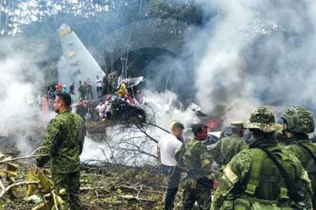 Tragedia aérea en Putumayo: se desploma C-130 de la FAC con 128 personas a bordo
