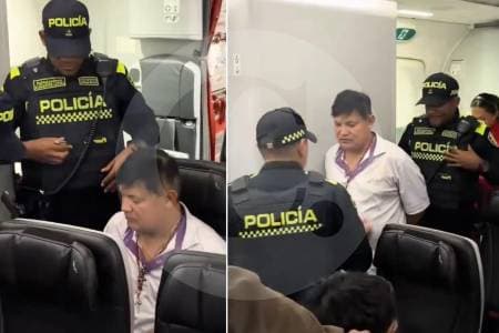 Pasajero expulsado de vuelo Bogotá-Madrid por comportamiento indebido: video se viraliza en redes
