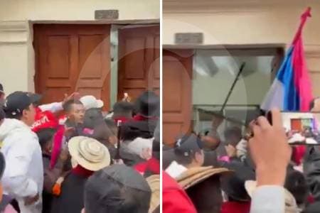 Guardia Indígena intentó forzar entrada a Cancillería en Bogotá durante protestas